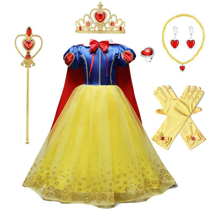 Kid's High Quality Snow White Costume Princess Costumes Dress With Accessories