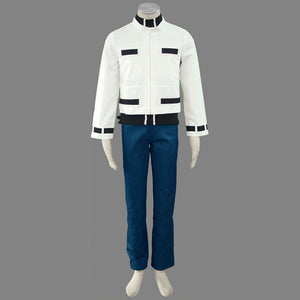 King of Fighters KOF Costume Kusanagi Kyo Cosplay White Outfit with Gloves for Men and Kids