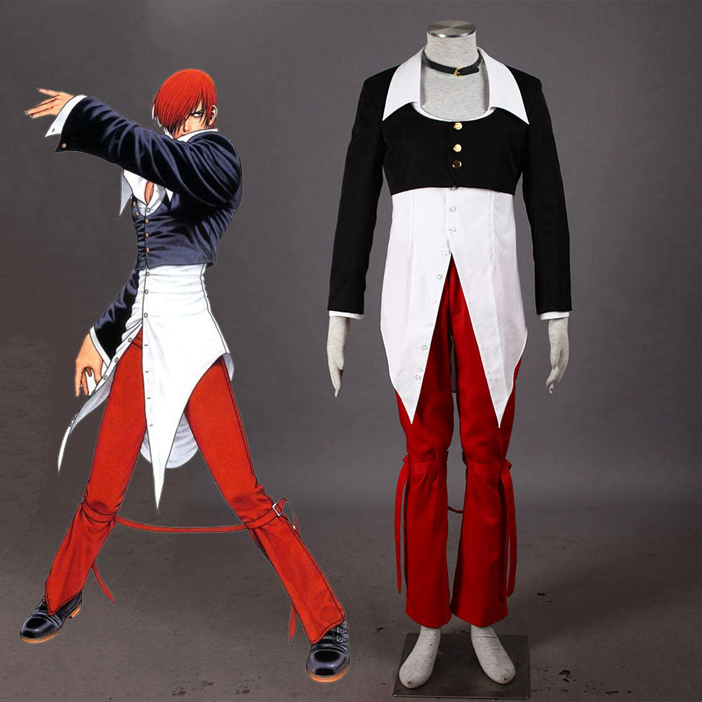 King of Fighters KOF Costume Iori Yagami Cosplay Full Outfit for Men and Kids