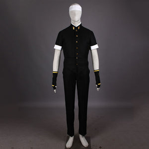 King of Fighters KOF Costume Kusanagi Kyo Cosplay Black Outfit with Gloves for Men and Kids