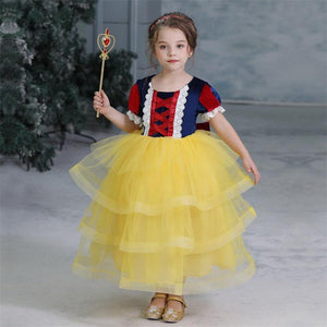 Princess Snow White Costume Generic Dress Up with Accessories for Girls Party