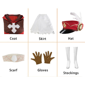 Genshin Impact Costume Klee Cosplay Full Set Halloween Costume For Women