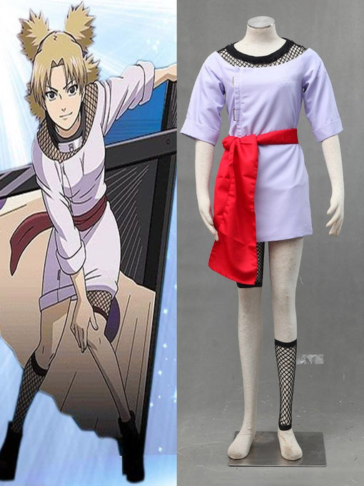 Naruto Shippuden Nara Temari Cosplay Clothes Set