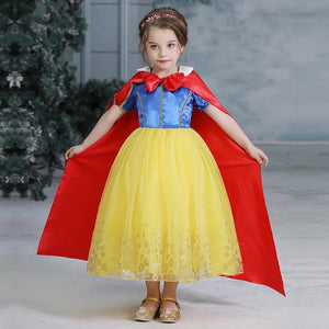 Kid's High Quality Snow White Costume Princess Costumes Dress With Accessories