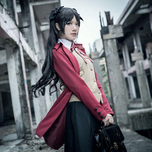 Women and Kids Fate Stay Night Costume Rin Tohsaka Cosplay School Uniform Full Sets
