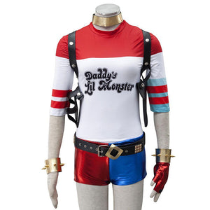 Suicide Squad Costume Harley Quinn Cosplay Set For Women and Kids