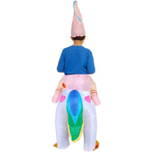 Load image into Gallery viewer, Inflatable Rainbow Tail Unicorn Cosplay Costume Halloween Christmas Party For Adults and Kids
