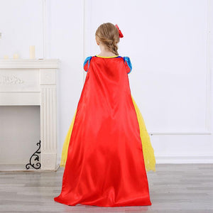Kid's Snow White Costume Princess Costumes Puff Sleeve Dress With Accessories