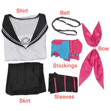 Load image into Gallery viewer, 6 PCS Danganronpa Costume Mioda Ibuki Cosplay Dress Set Sailor Suit