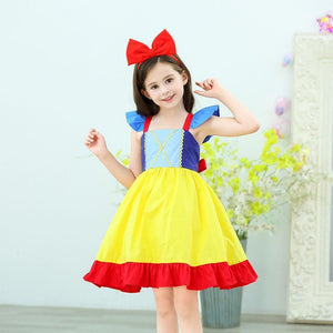 Princess Costume Snow White Summer Dress With Accessories For Girls Party