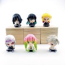 Load image into Gallery viewer, 10Pcs Demon Slayer Figure Kamado Tanjirou Kamado Nezuko Figure Sitting Cute Chibi Toys
