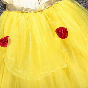 Kid's Beauty and the Beast Costume Princess Belle Costumes Yellow Dress With Accessories