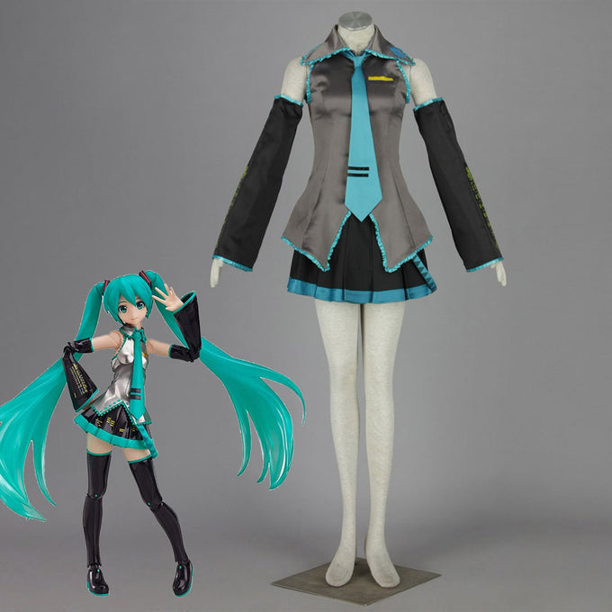 Vocaloid Costume Hatsune Miku Cosplay Set For Women and Kids