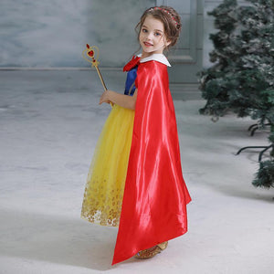 Kid's High Quality Snow White Costume Princess Costumes Dress With Accessories