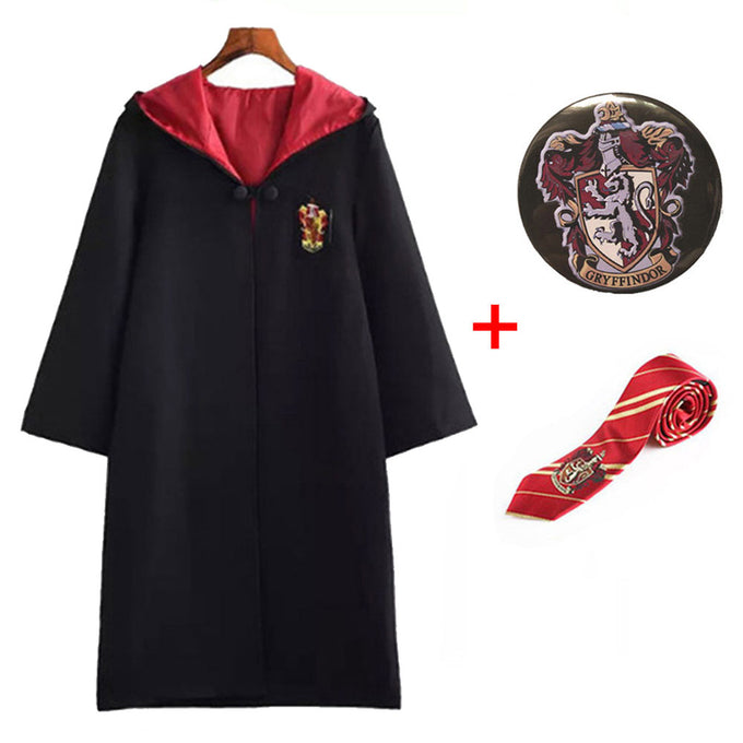 Harry Potter Cosplay Costume Robe With Badge and Tie For Kids And Adults