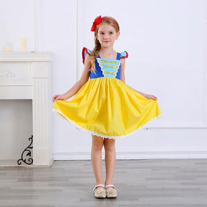 Princess Snow White Costume Summer Dress With Accessories For Girls Party