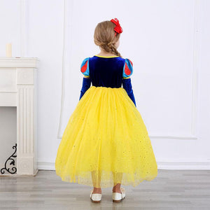 Kid's Snow White Costume Princess Costumes Puff Sleeve Dress With Accessories