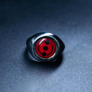 10PCS Naruto Accessories Uchiha Clan All Sharingan Printed Rings With Box