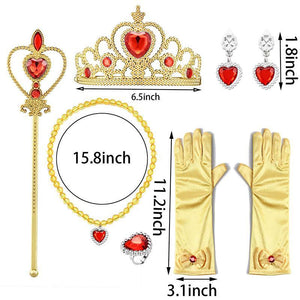 Princess Snow White Costume Summer Dress With Accessories For Girls Party