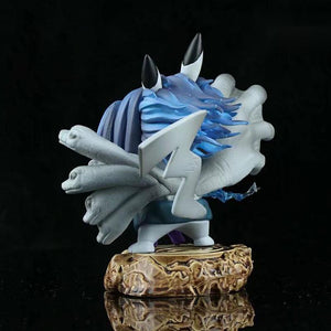 10cm Naruto Figure Pikachu Cosplay Naruto Madara Sasuke Senju Hashirama Cute Figure Toys