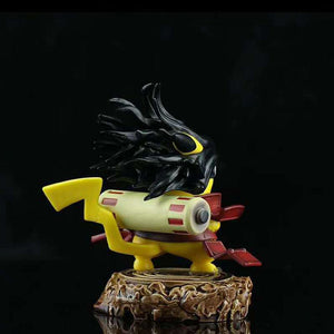 10cm Naruto Figure Pikachu Cosplay Naruto Madara Sasuke Senju Hashirama Cute Figure Toys