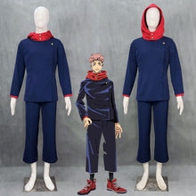 Load image into Gallery viewer, Jujutsu Kaisen Costumes Yuji Itadori Hoodie Cosplay School Uniform Full Set for Men and Kids