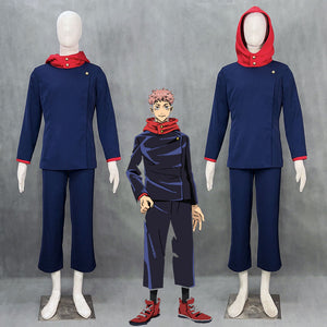 Jujutsu Kaisen Costumes Yuji Itadori Hoodie Cosplay School Uniform Full Set for Men and Kids