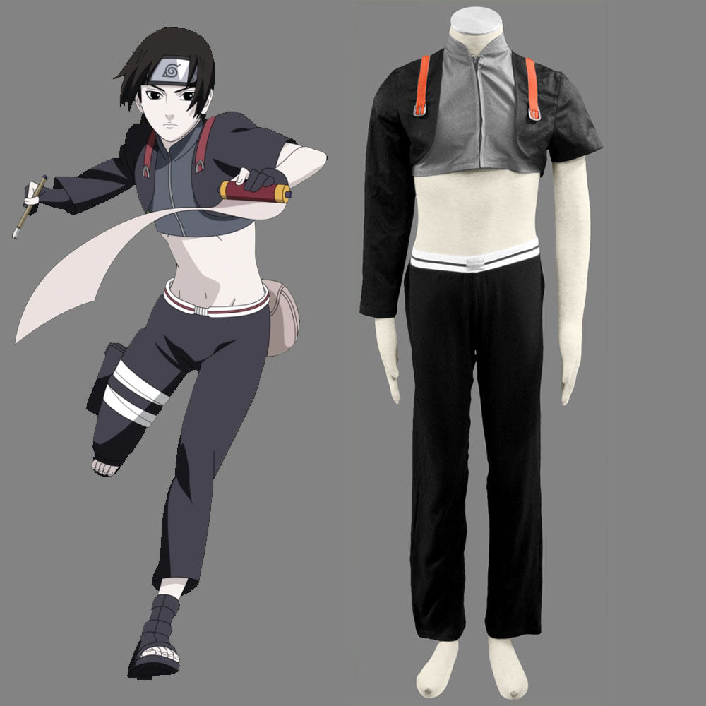 Men and Kids Naruto Shippuden Costume Yamanaka Sai Cosplay full Outfit