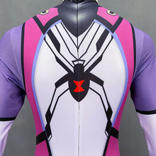 Load image into Gallery viewer, Overwatch Costume Widowmaker Stretchable Cosplay Jumpsuit with Gloves For Women and Kids