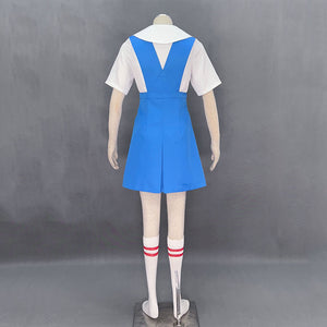 EVA / NGE Costumes Soryu Asuka Langley Cosplay full Outfit with Stockings for Women and Kids