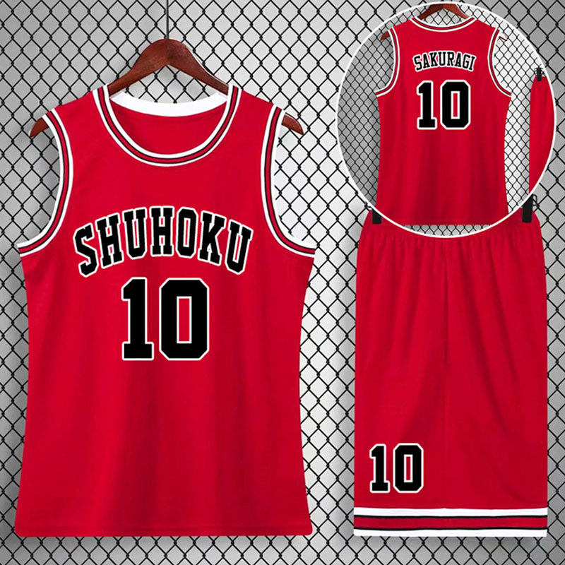 Adults and Kids The First Slam Dunk Costumes Sakuragi Hanamichi Kaede Rukawa Cosplay Basketball Suit Unisex