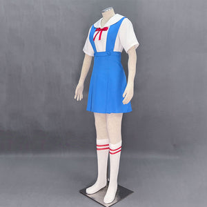 EVA / NGE Costumes Soryu Asuka Langley Cosplay full Outfit with Stockings for Women and Kids