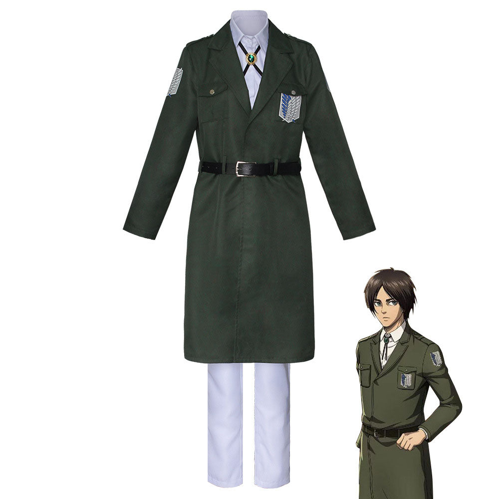 Unisex Attack On Titan Season 4 Costume Levi Eren Scout Regiment Cosplay Full Outfit