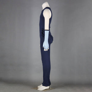 Men and Kids Naruto Shippuden Costume Momochi Zabuza Cosplay Navy full Outfit With Shoes
