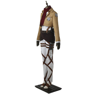 Womens Attack On Titan Costume Mikasa Ackerman Cosplay Battle Full Set Costume