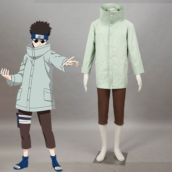 Men and Kids Naruto Costume Juvenile Aburame Shino Cosplay full Outfit