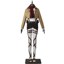 Load image into Gallery viewer, Womens Attack On Titan Costume Mikasa Ackerman Cosplay Battle Full Set Costume