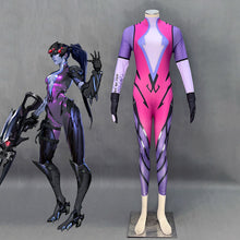 Load image into Gallery viewer, Overwatch Costume Widowmaker Stretchable Cosplay Jumpsuit with Gloves For Women and Kids