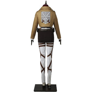 Womens Attack On Titan Costume Mikasa Ackerman Cosplay Battle Full Set Costume