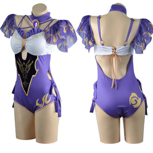 Genshin Impact Costumes Hu tao Hina Lisa Swimsuit Cosplay with Accessories for Women