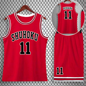Adults and Kids The First Slam Dunk Costumes Sakuragi Hanamichi Kaede Rukawa Cosplay Basketball Suit Unisex