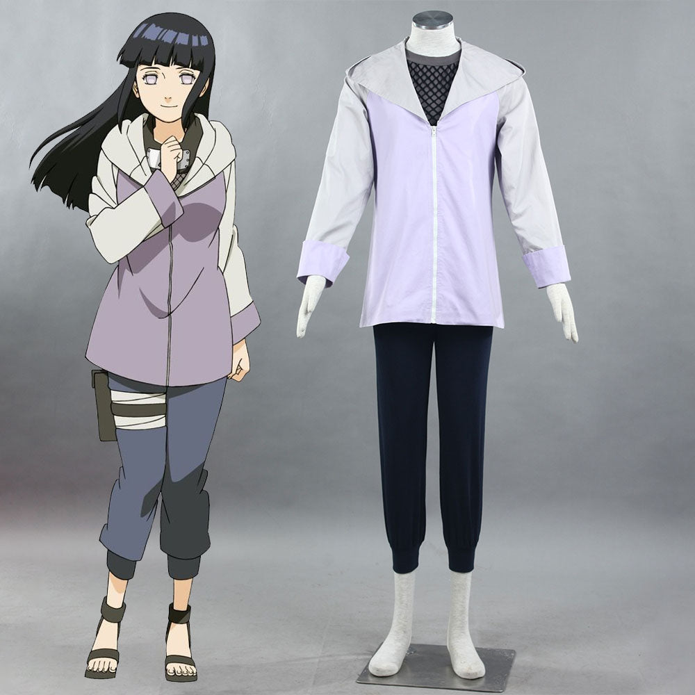 Anime Naruto Shippuden Hyuga Hinata Cosplay full Outfit for Women and Kids