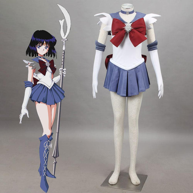 Sailor Moon Costume Sailor Saturn Tomoyo Hotaru Cosplay Full Fight Sets For Women and Kids