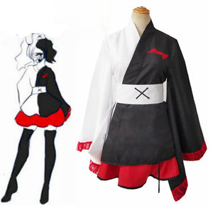 4 PCS Danganronpa Costume Monokuma Cosplay Suit Set Black and White