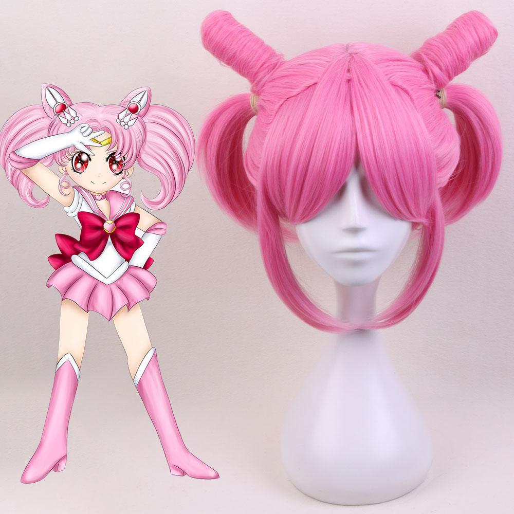 Sailor Moon Costume Sailor chibi moon Chibi usa Wig Heat Resistant Sythentic Hair