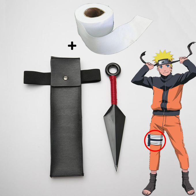 Naruto Costume Naruto Ninja Pack with Big Kunai Leg Band Bag