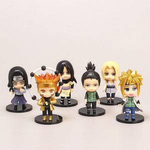 6Pcs 9cm Cute Chibi Naruto Figure Naruto 4th Hokage Orochimaru Figure Toys