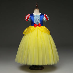 Snow White Costume Princess Costumes Puff Sleeve Dress With Accessories For Kids