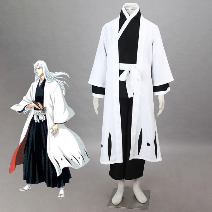 Men and Children Bleach Costume Ukitake Juushirou Cosplay Kimono Full Outfit