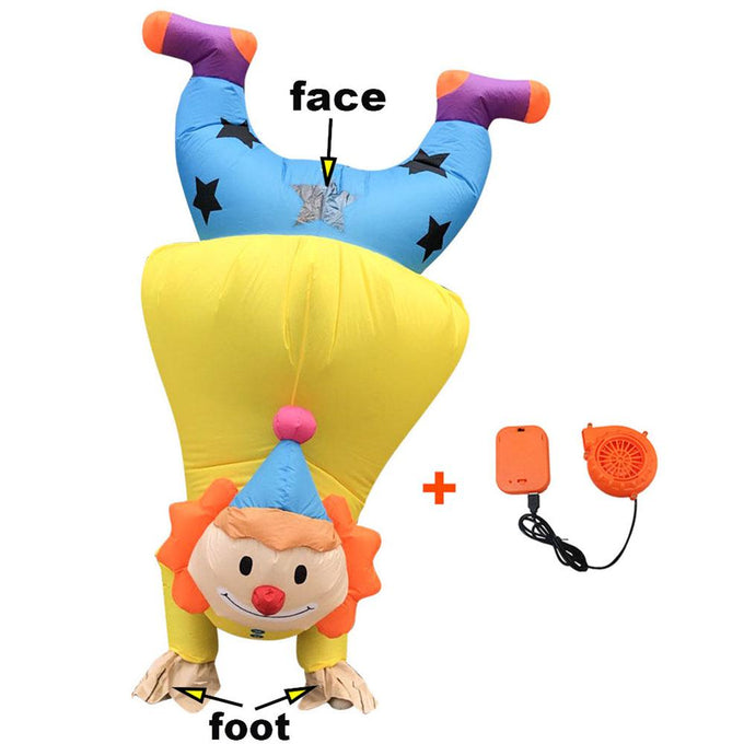Inflatable Handstand Joker Cosplay Costume Blow Up Suit Halloween party For Adults